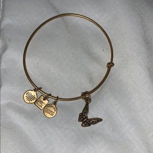 Gold Alex and Ani Butterfly bracelet